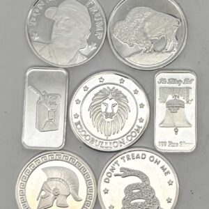 1 gram 999 Pure Silver Bar or Round of Various Designs