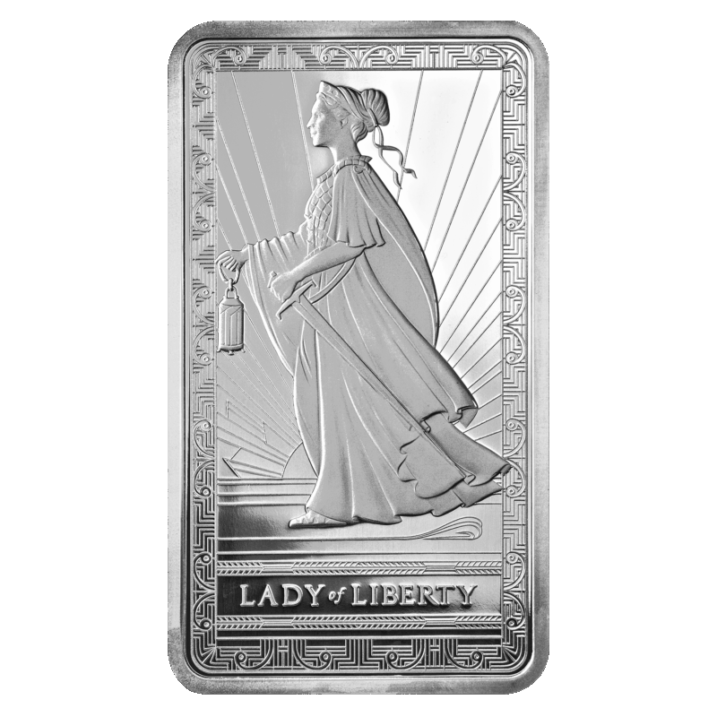 PAMP 10 oz silver bar front