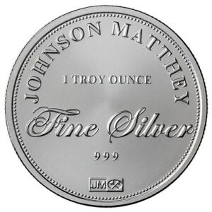 1 OZ 999 SILVER ROUND JOHNSON MATTHEY