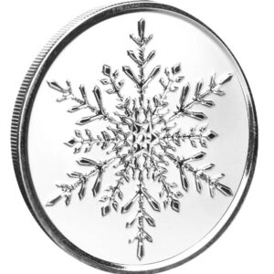 1 OZ 9999 SILVER ROUND SCOTTSDALE MINT CHRISTMAS SNOWFLAKE FIRST IN SERIES