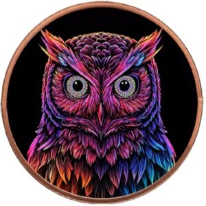 5 oz Mystic Night Owl Colorized Copper Round in Capsule