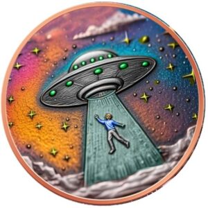 5 oz Beam Me Up Colorized Copper Round in Capsule
