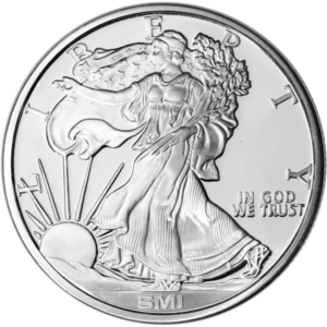 1 OZ SILVER ROUND WALKING LIBERTY SUNSHINE MINT